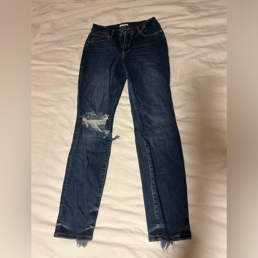 Good American Good Leg Skinny Jeans Distressed